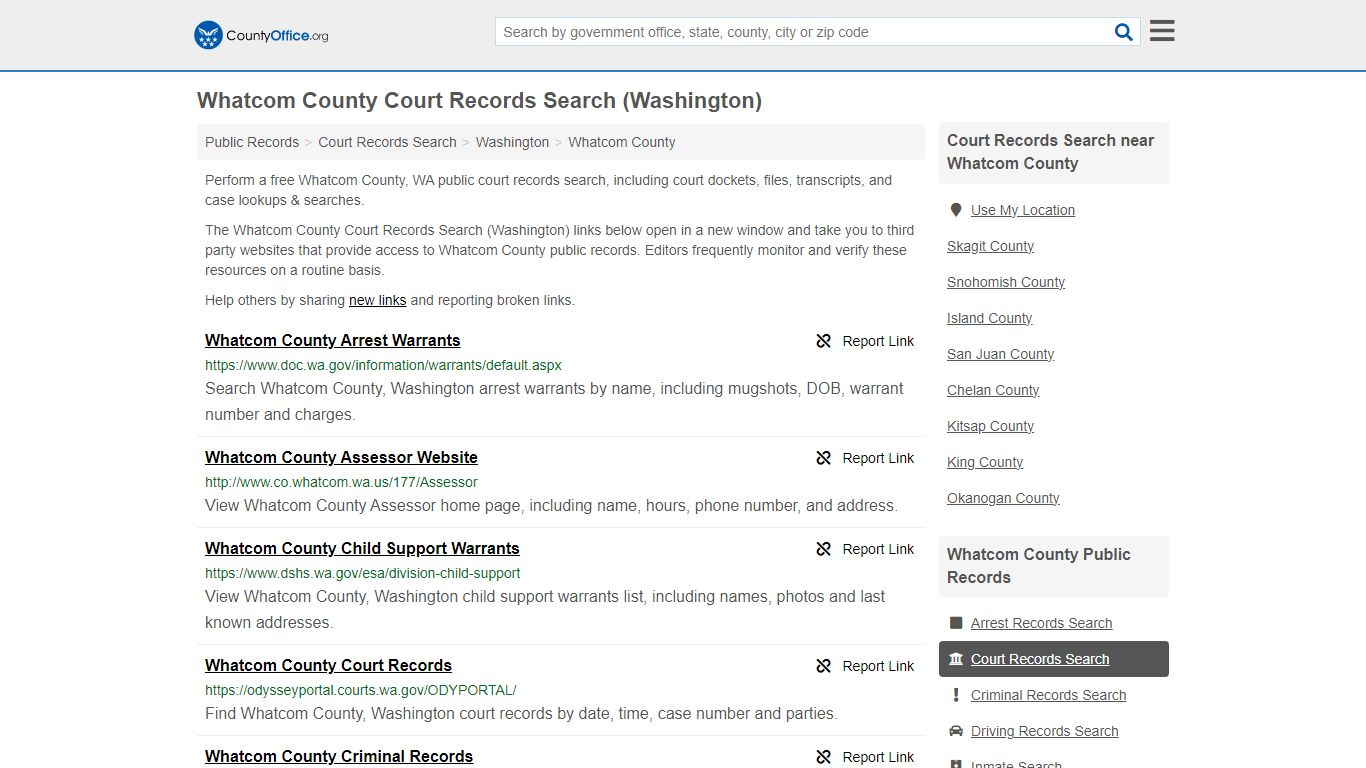 Whatcom County Court Records Search (Washington) - County Office